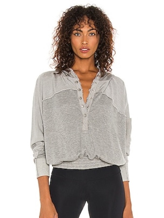 FP Movement by Free People Tops - FREE PEOPLE FP Movement Windy Meadow Hoodie in Heather Grey XS 9165